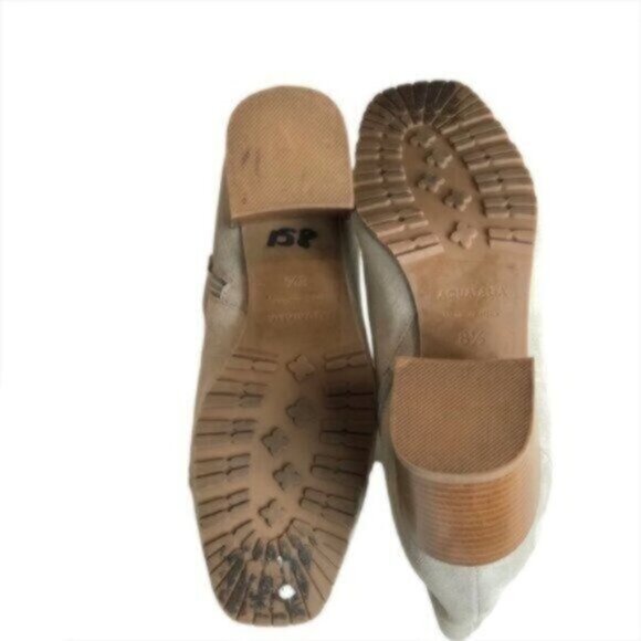 NEW Aquatalia Light Beige Suede Waterproof Winter Warm Comfy Ankle Booties 8.5 - Picture 5 of 9